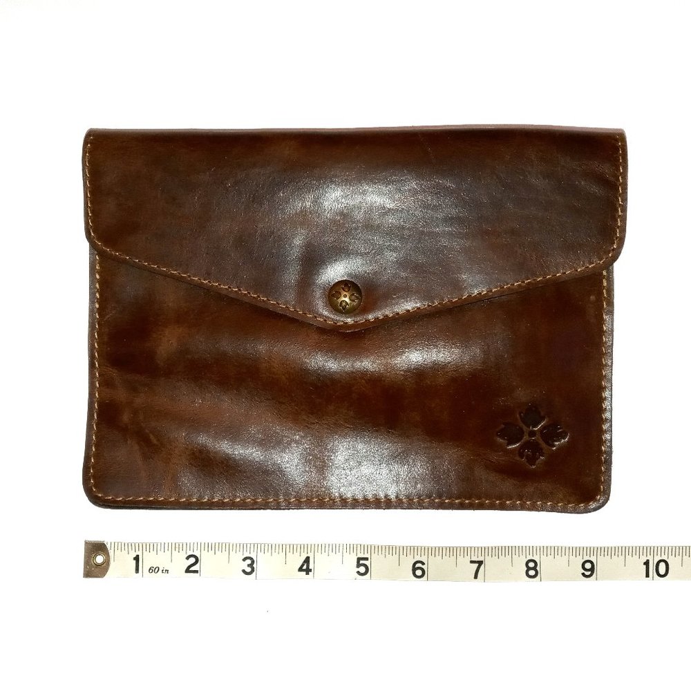 Patricia Nash Brown Leather Clutch Pouch